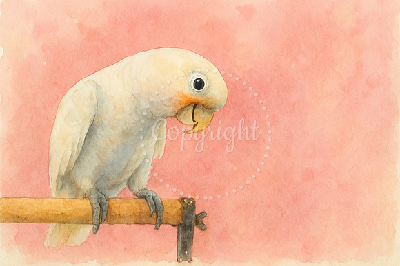 Coral Whispers: Cockatoo Fine Art Portrait