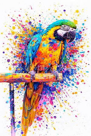 Tropical Confidence: Blue and Gold Macaw Fine Art Portrait