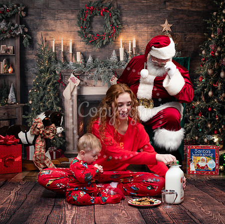 Milk & Cookies Santa Watching