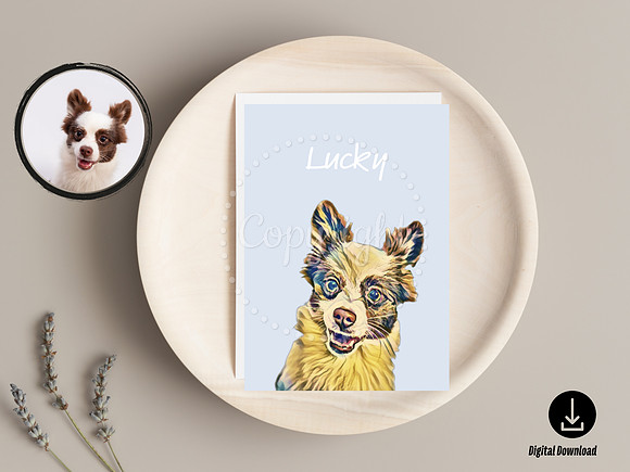 Pet Potrait Card - CUSTOM- Send us your pet's photo