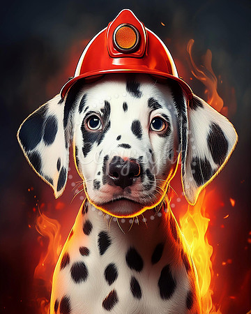 Dalmatian Fire Dog Puppy