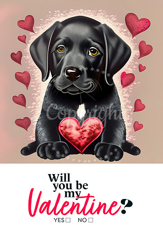 Labrador Valentine Card