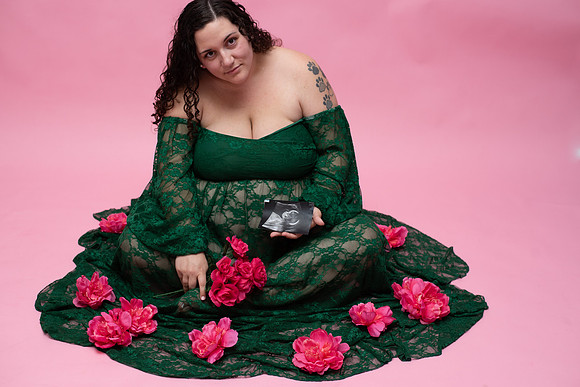 Maternity Girl Session Pink & Green Chesapeake Virginia