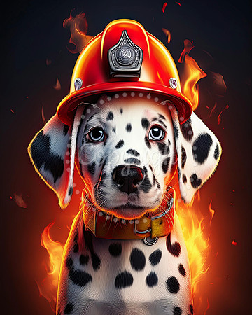 Fire Dalmatian Puppy