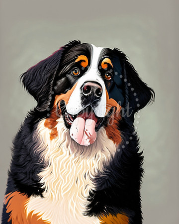 Bernese Mountain Dog Card