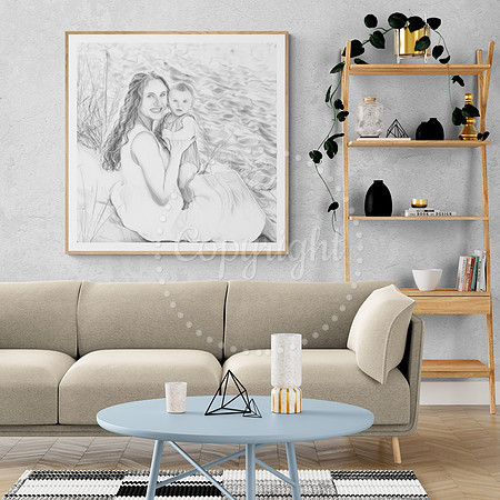 Mommy & Me Sketch Wall Art