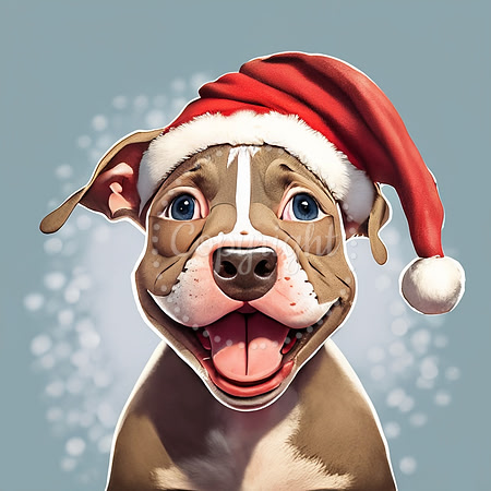 Adorable red pitbull