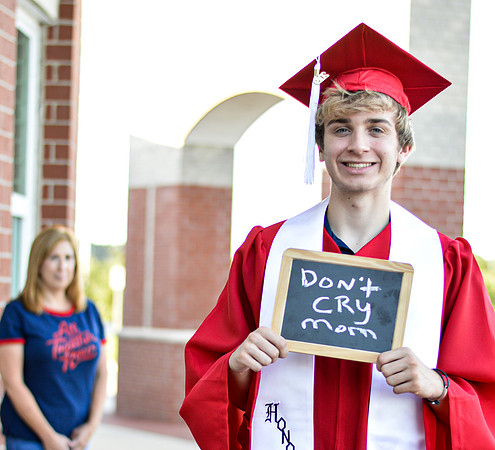 Male Senior Photography Session Don't Cry Mom