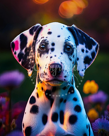 Dalmatian Colorful Puppy