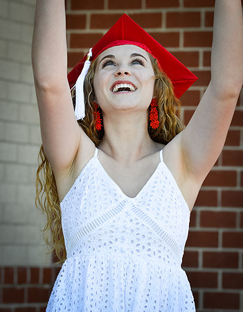 Cap & Gown Senior Photography Session at Grassfield High School