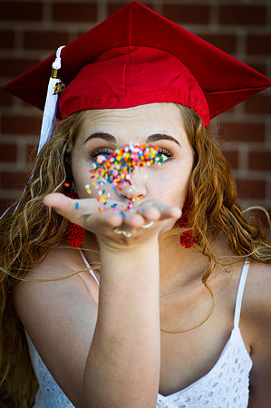 Sprinkles for High School Graduation Photos