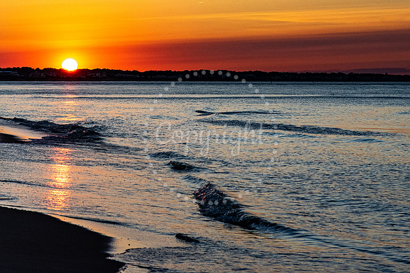 Sun setting on the Bay