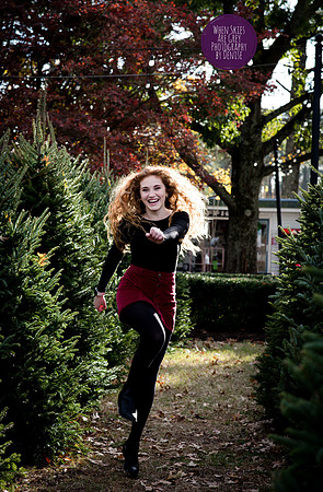 Skipping through the Christmas Trees in Historic Greenbrier Farms