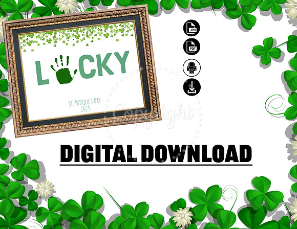 lucky-4-Lucky Handprint digital design