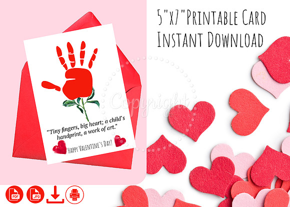 Valentine's Day Handprint card