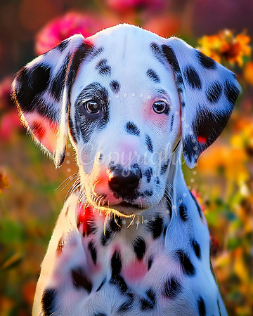 Dalmatian Puppy Colorful