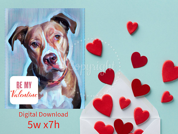 Valentine's Day Pit Bull Be My Valentine