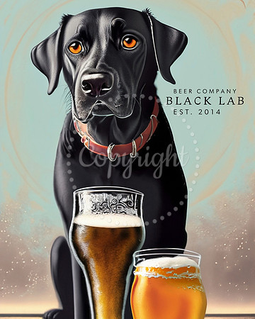 Black Lab Dog Generic Card